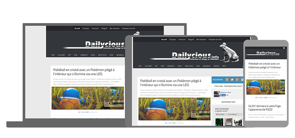 Responsive Dailycious Info