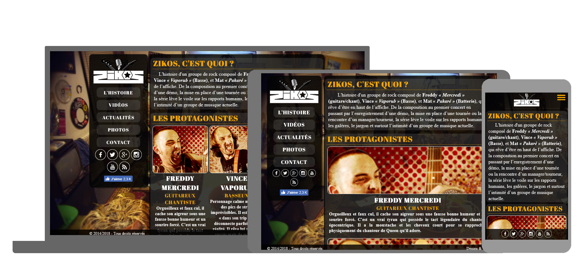Responsive Web Série Zikos