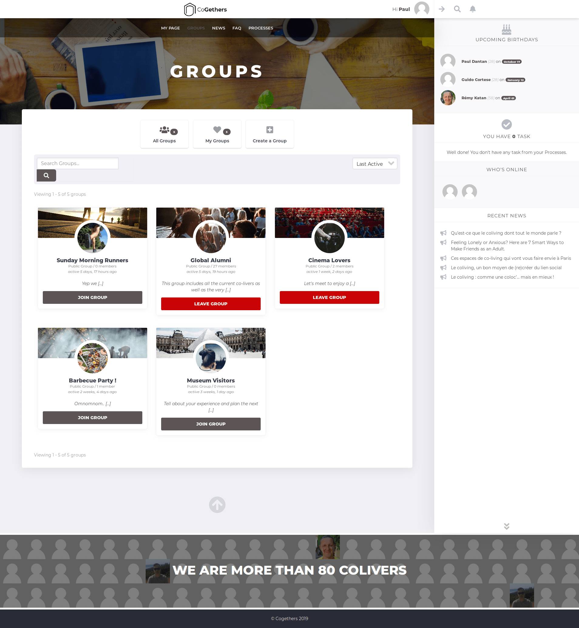 Groups Intranet CoGethers