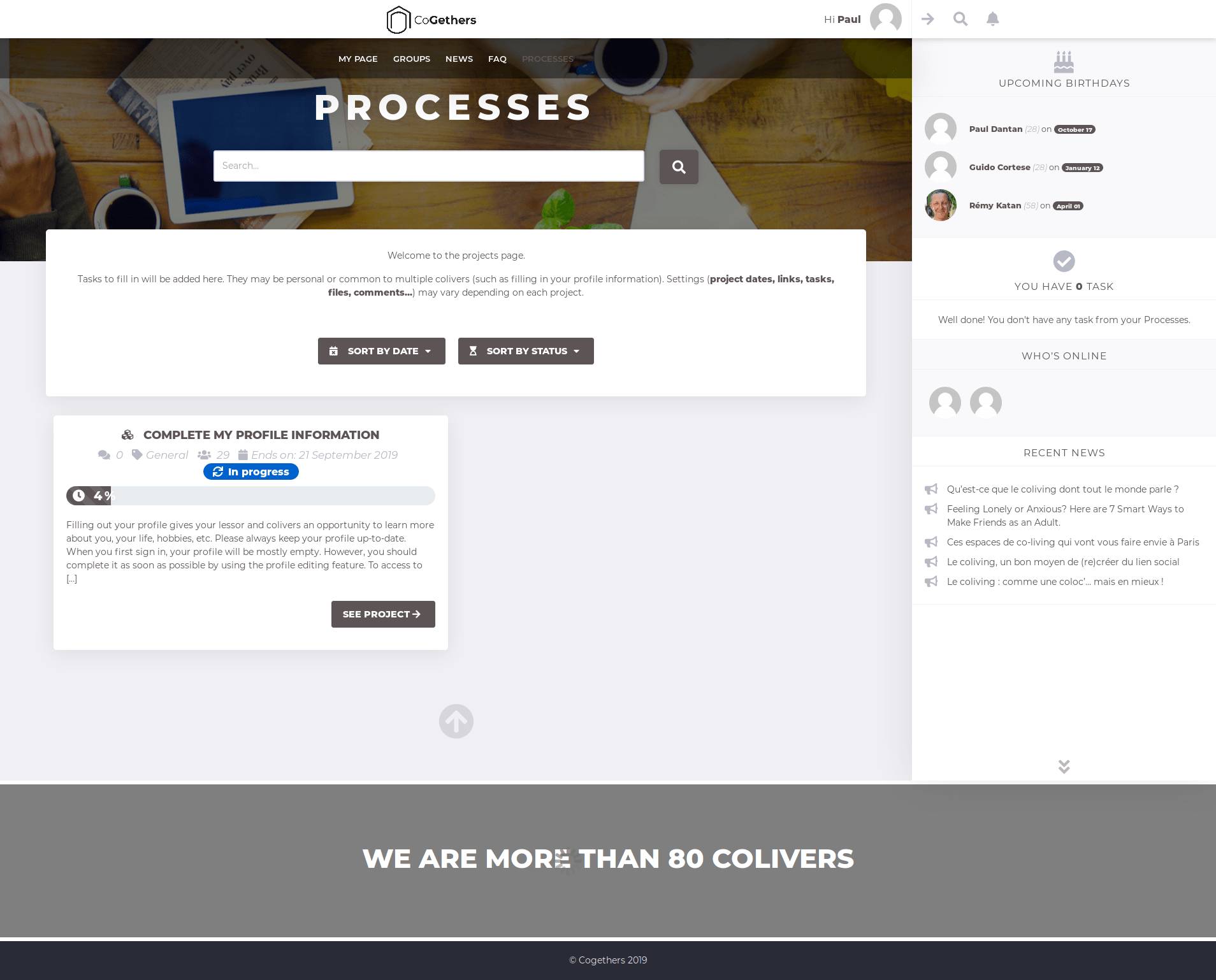 Processes Intranet CoGethers